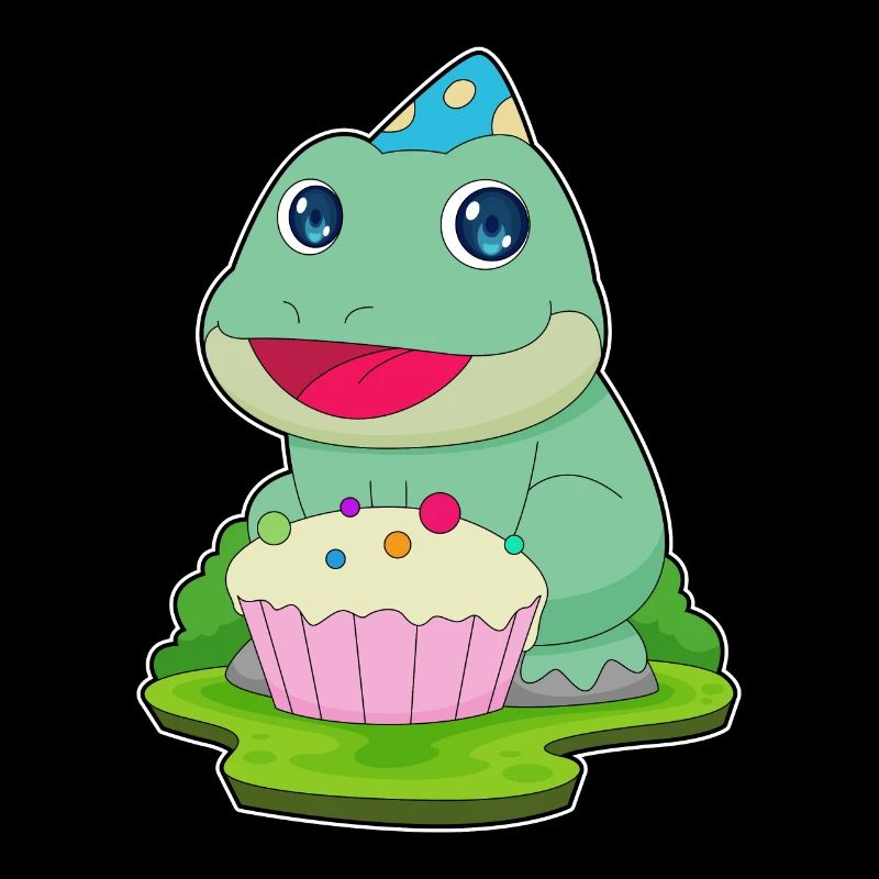 Frog Birthday Cupcake