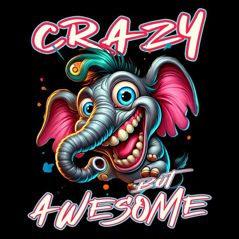 Crazy but Awesome Elephant Comic Style