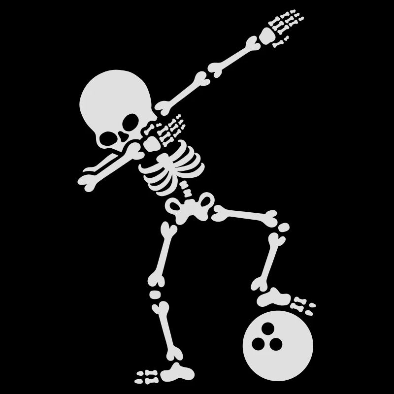 Dab skeleton dabbing bowling ball