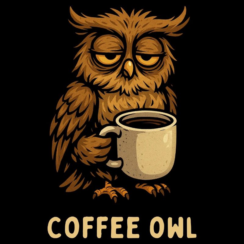 Coffee Owl - Kaffee Eule mit Becher Espresso 