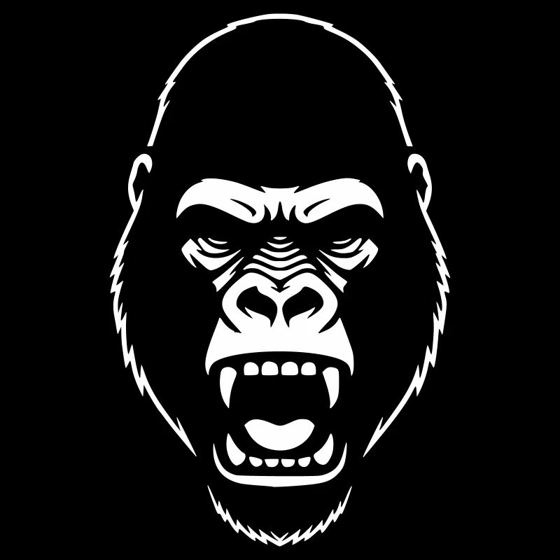 Gorilla Stencil: Elegantes Grunge-Statement