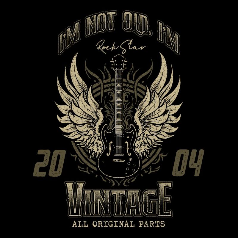 Ich bin nicht alt, ich bin Vintage Retro 2004 Gitarrist
