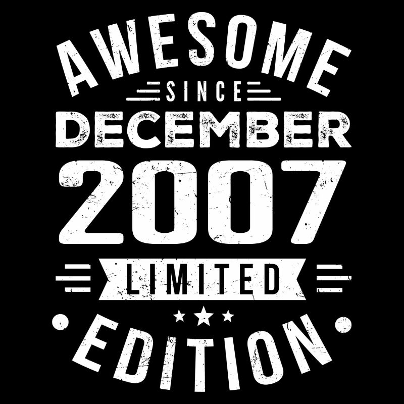 Birthday Gift born in December 2007