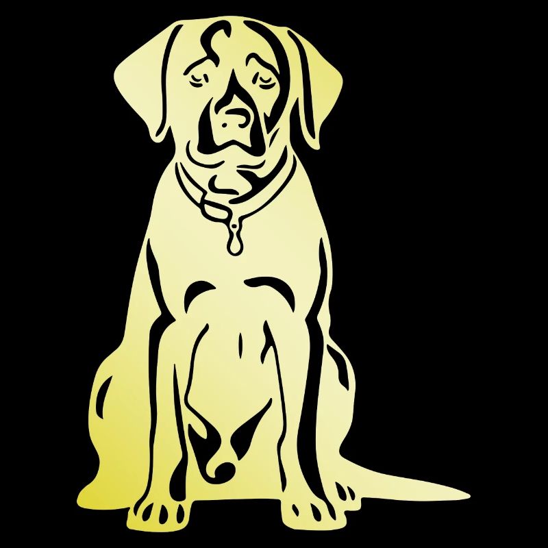 Silhouette de chien labrador