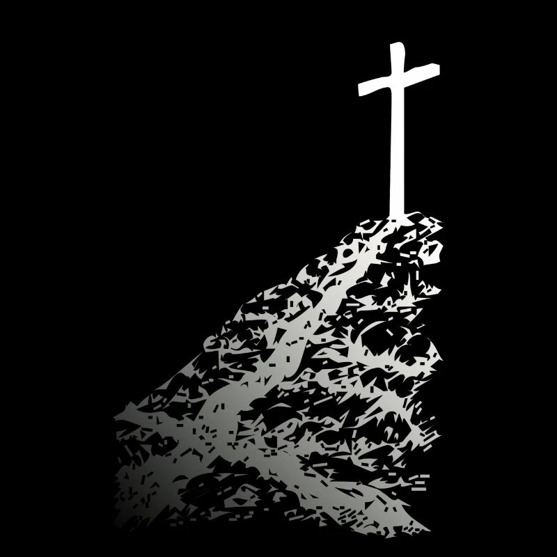 White cross with shadow