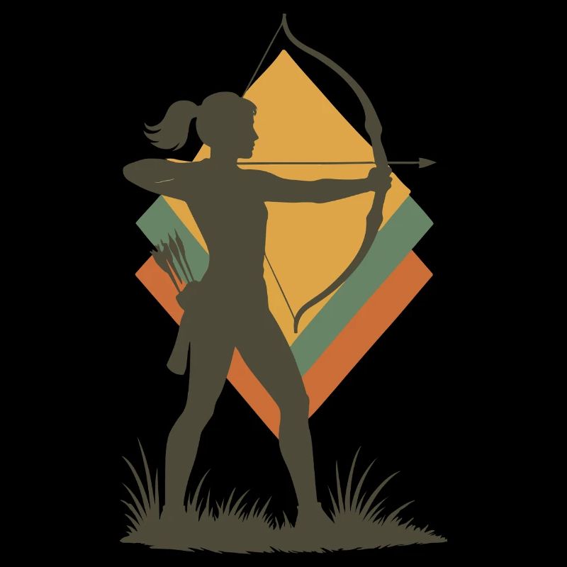 archery bow target archer silhouette