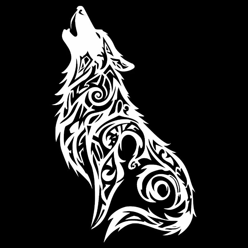 Nordic Wolf Tribal Wolf Head Tattoo