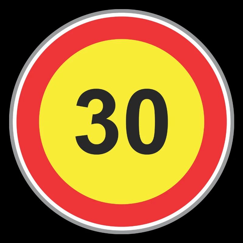 Signe de la route 30 jaune
