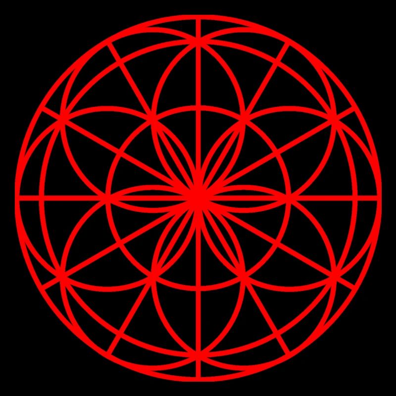 Mandala rouge clair