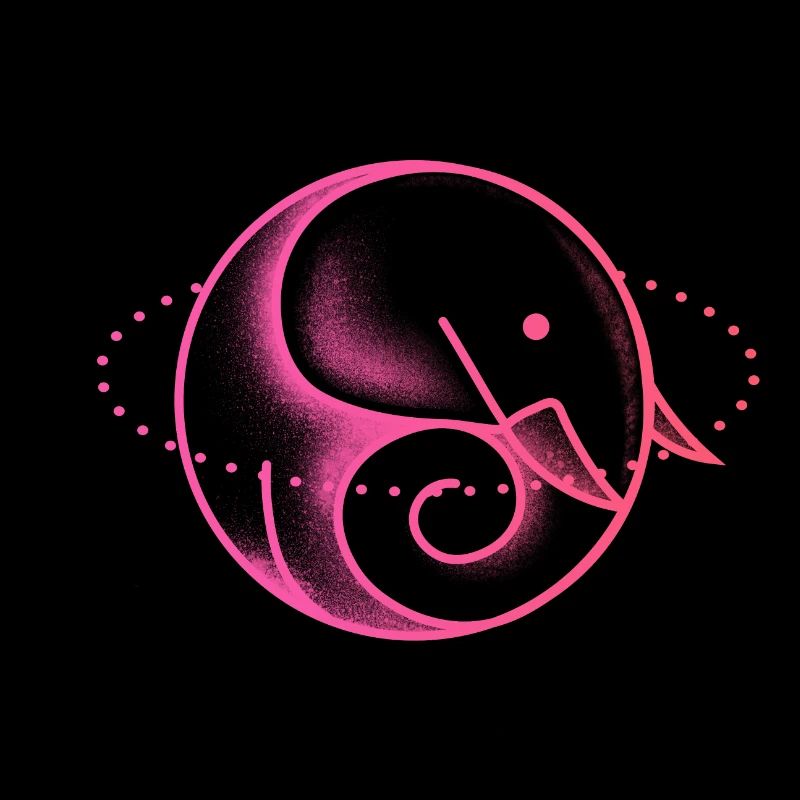 Éléphant mignon rose