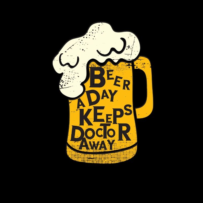 Ein Bier am Tag Doktor Arzt Spruch lustig Geschenk