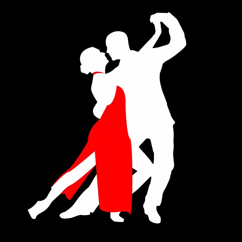 Dancing Tango dance couple logo