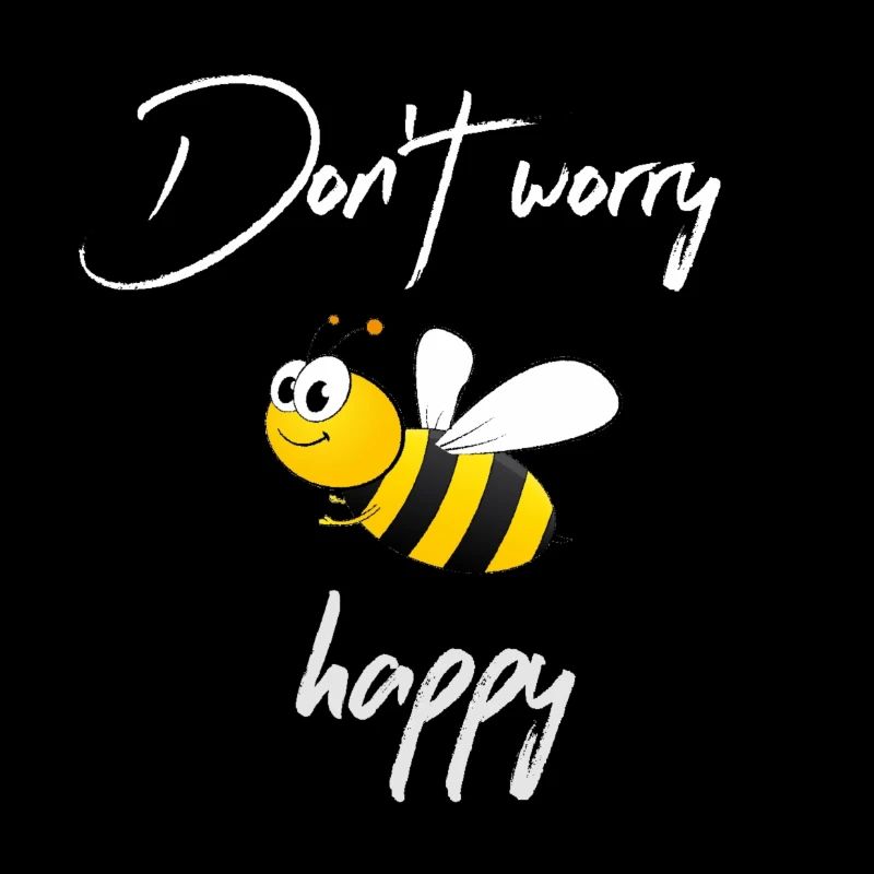 Do not worry bee happy / white