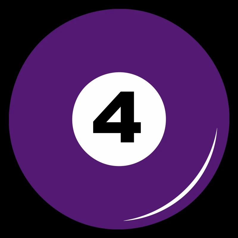 Numéro de boule de billard 4