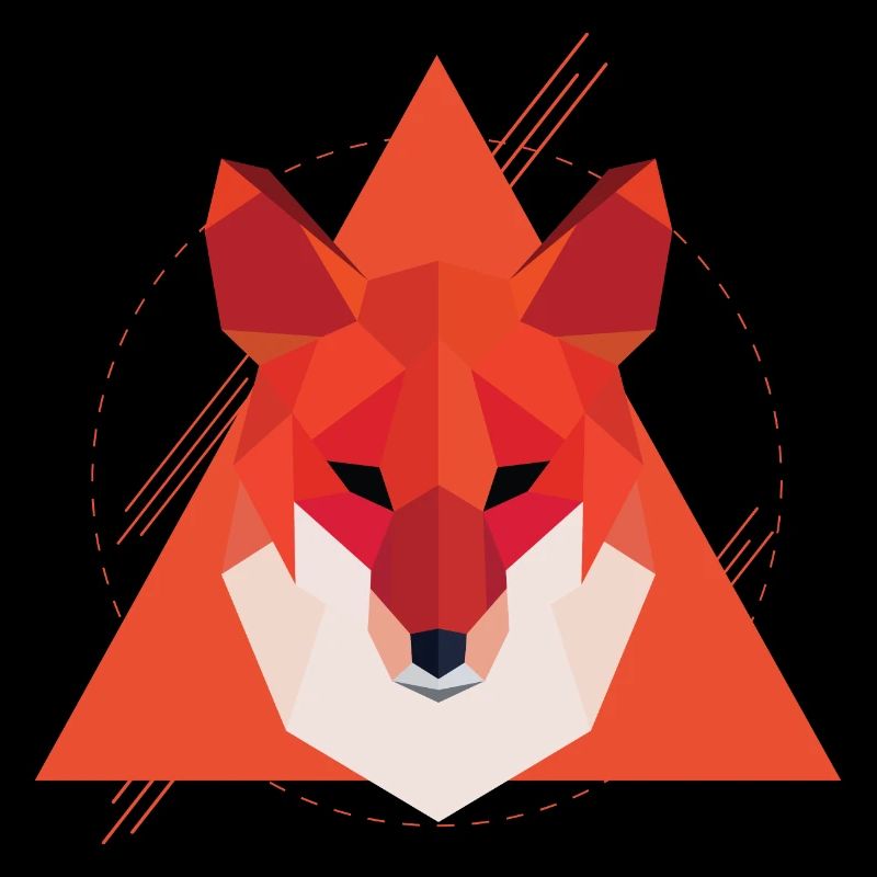 Geometric fox | Low Poly Canidae Gift