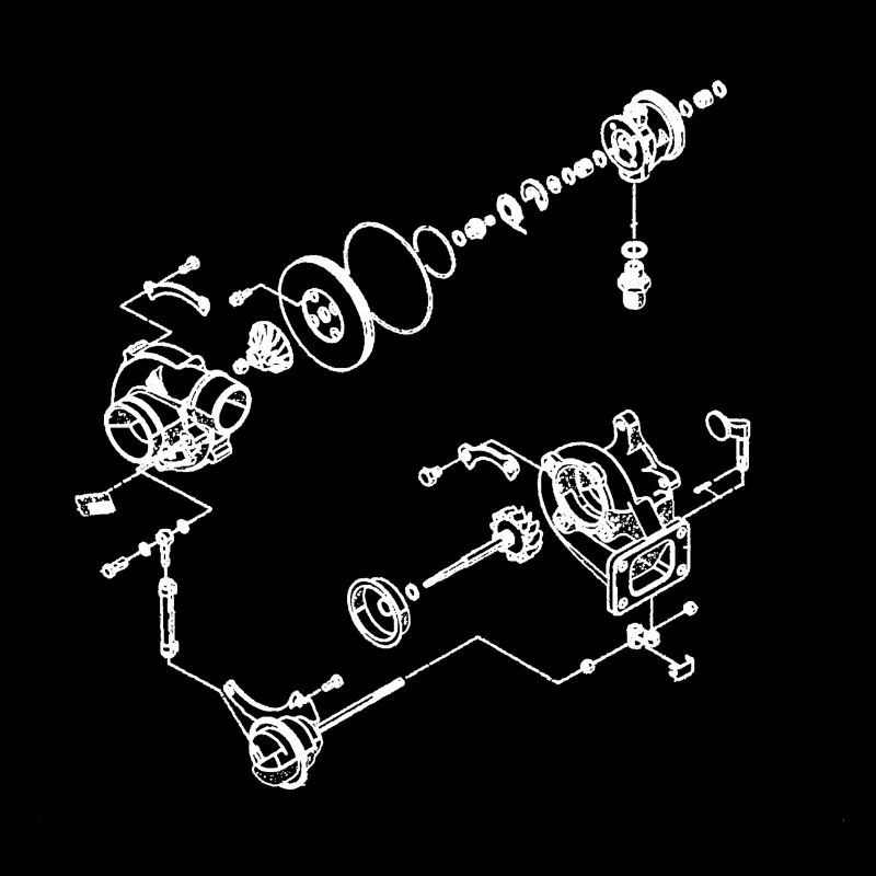 Turbocharger explosion drawing construction boost