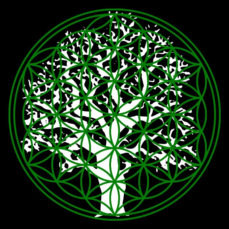 Fleur de vie avec arbre