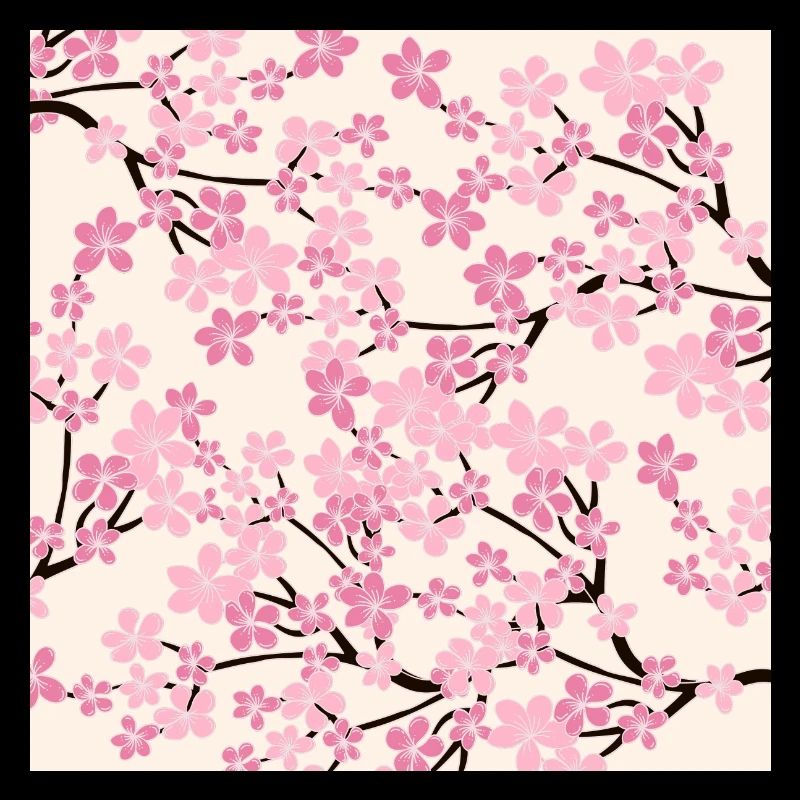 Pink Cherry Blossom Pattern - Sakura