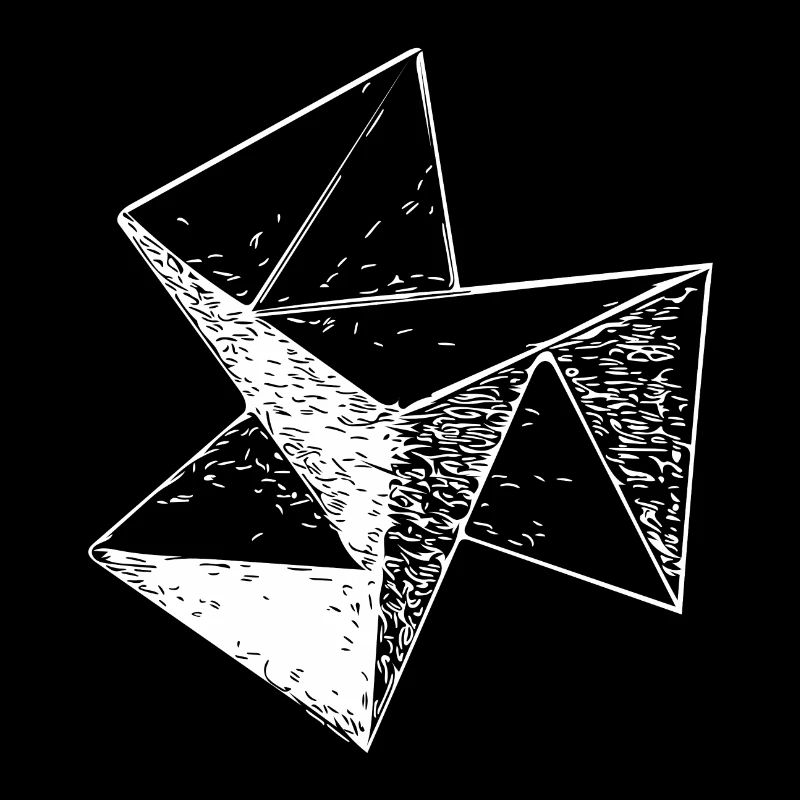 3d Vintage Triangle Cube Structure