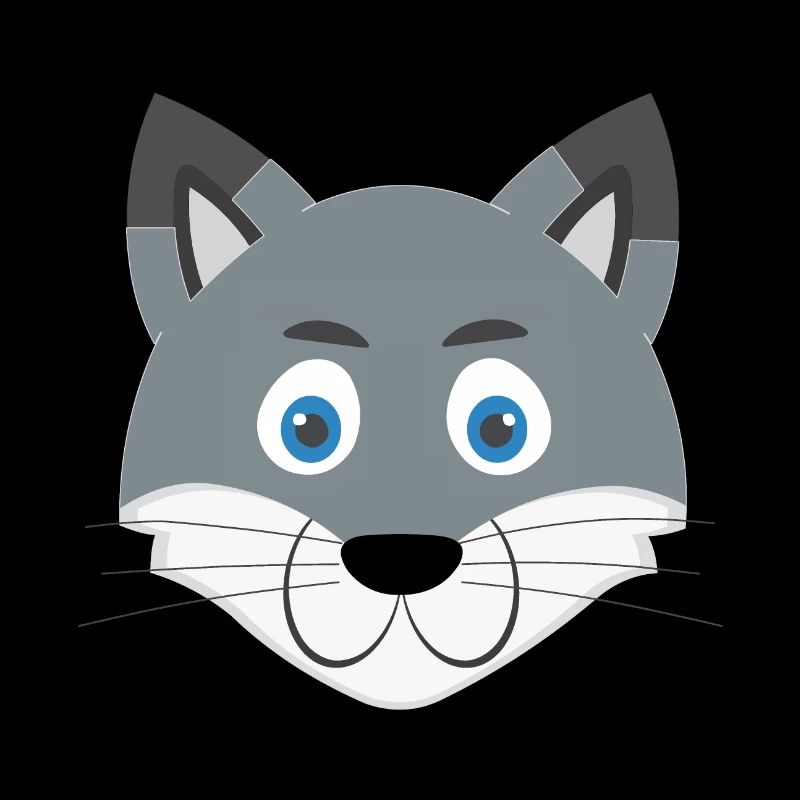 Cartoon Wolfsgesicht