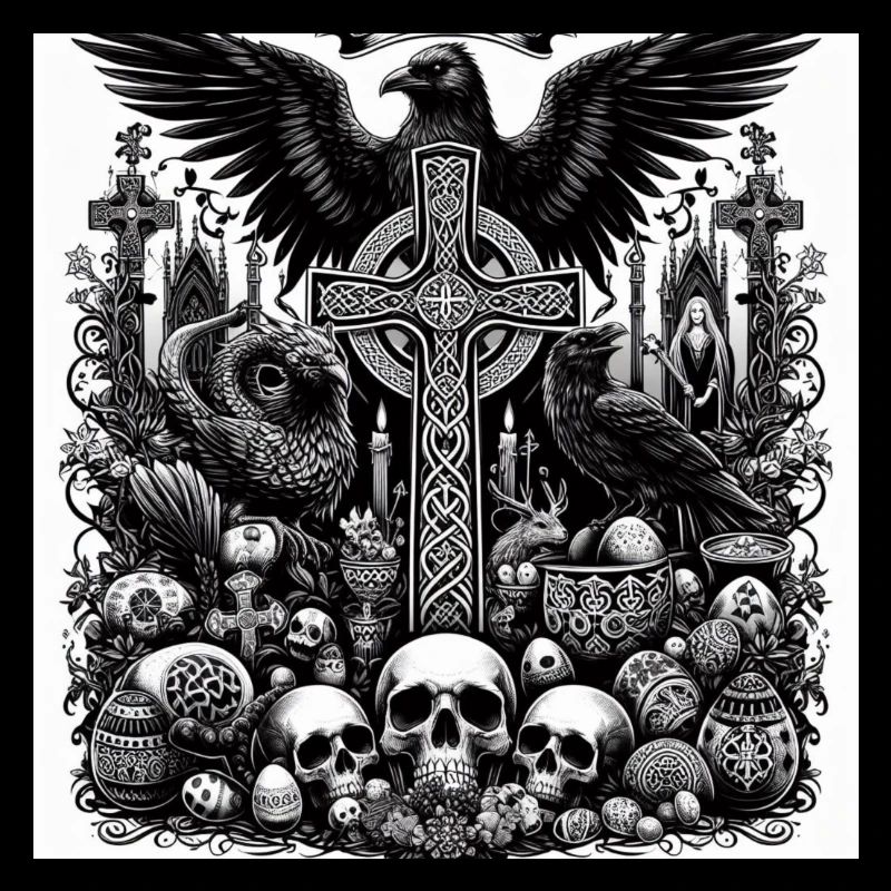 Gothic easter themed art