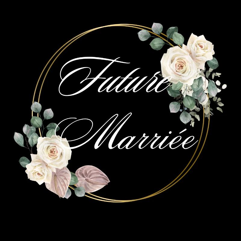 Future mariée fleurs blanches -tshirt assorti