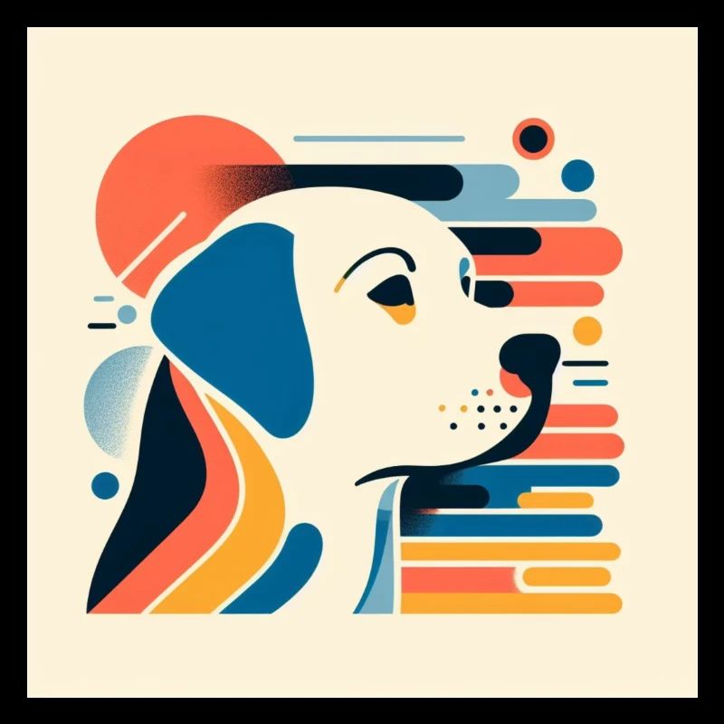 Styles vectoriels de risographie du Labrador