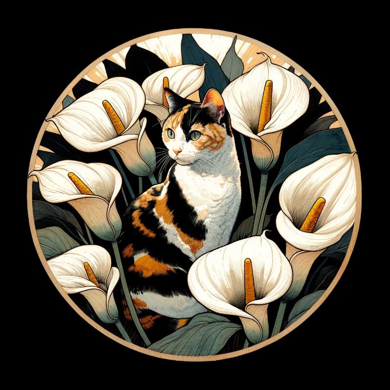 Calla Lily Calico Cat