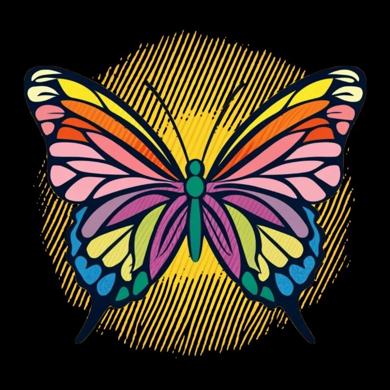 papillon multicolore