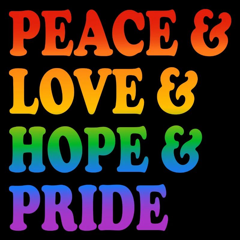 Frieden Liebe Hoffnung Stolz Regenbogenfarben