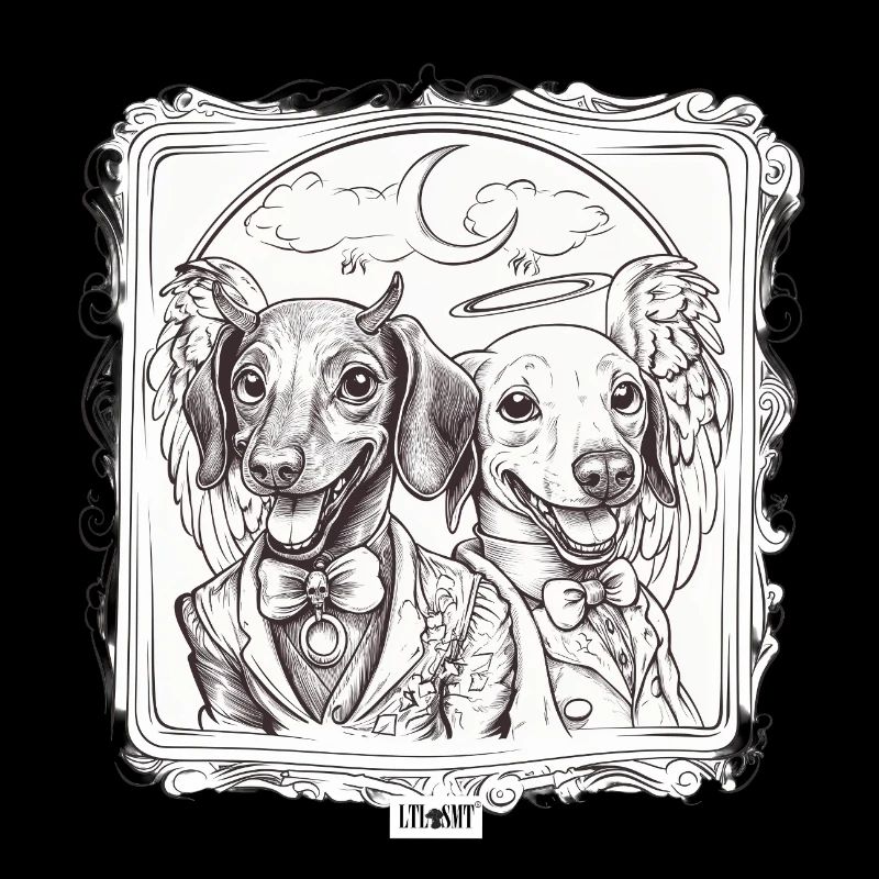 Devil vs. Angel Dachshund