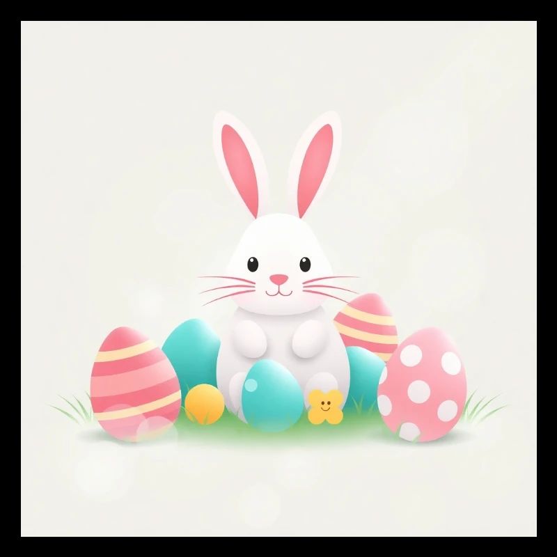 Hase mit Osterei