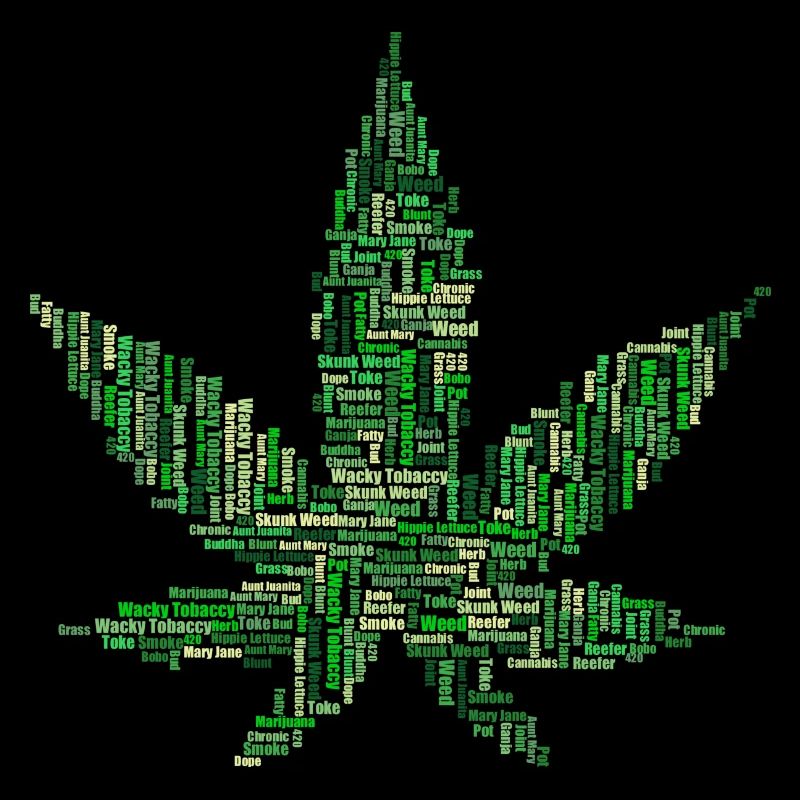 Hanfblatt Schriftzug Geschenk Geschenkidee