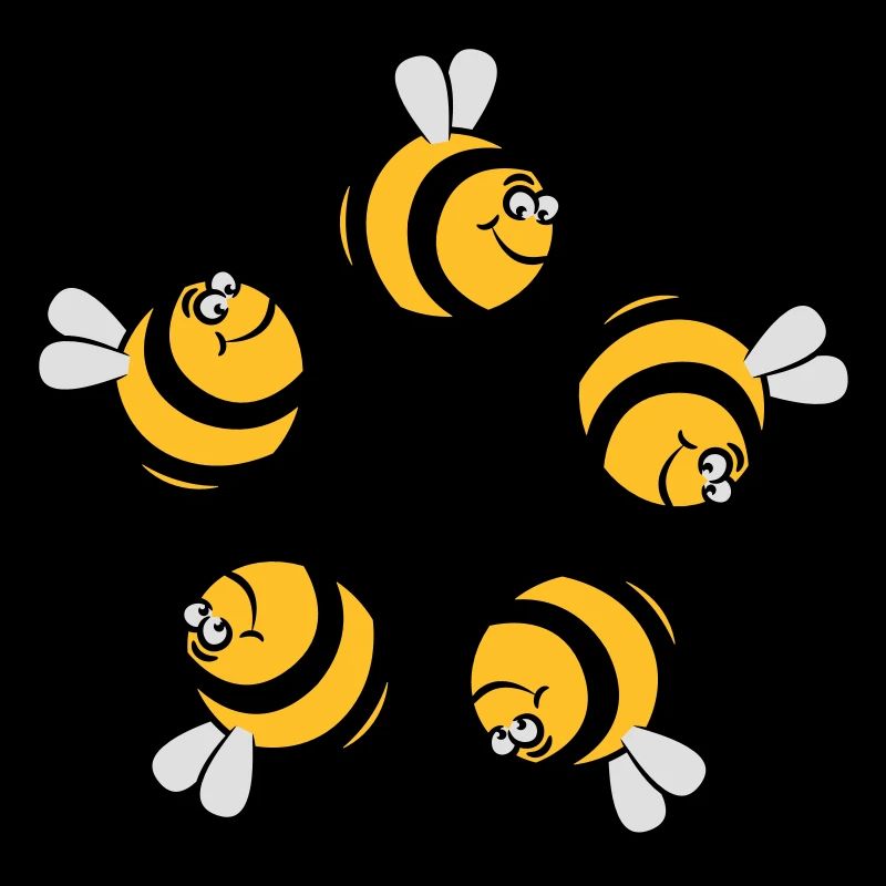 Bee funny thick circular ring