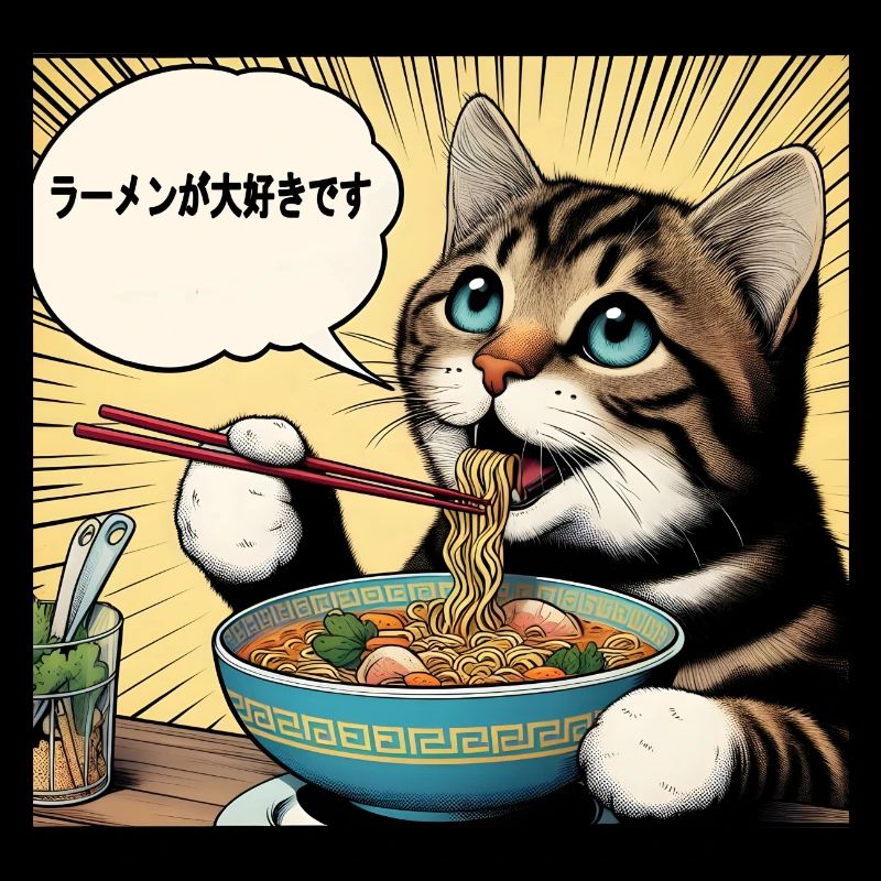 I love ramen cat