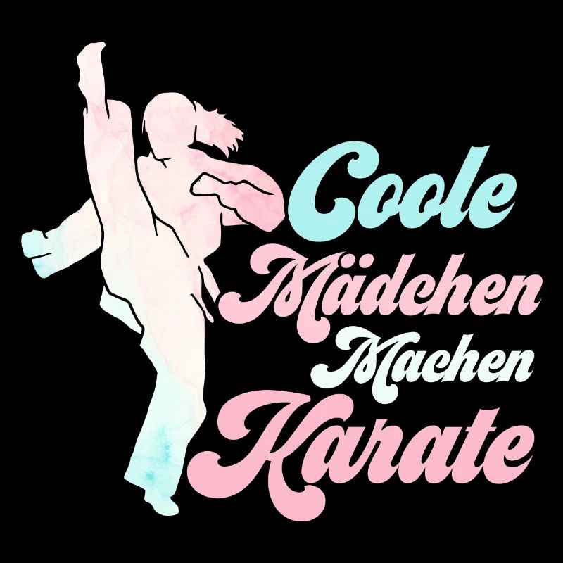 Coole Mädchen machen Karate Kampfsport Training