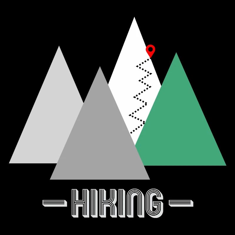 Conception de logo vert HIKING