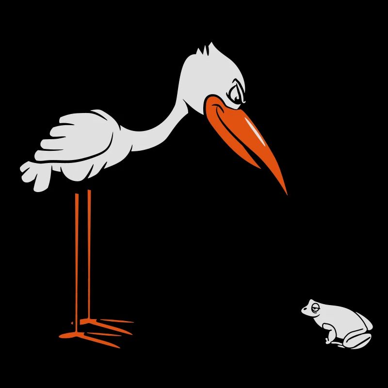 Stork frog funny