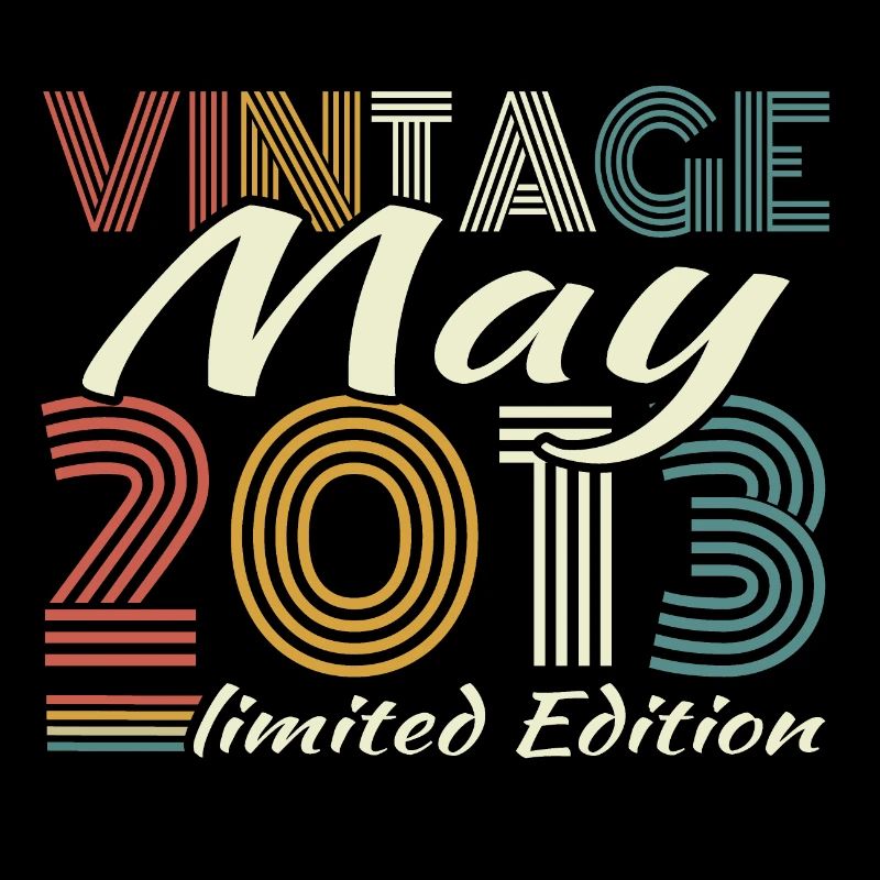 May 2013 Vintage Retro Birthday Gift