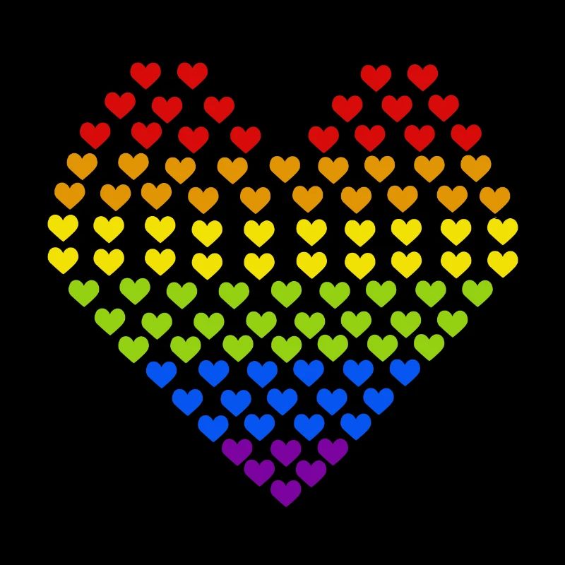 Pride rainbow heart - tiny hearts
