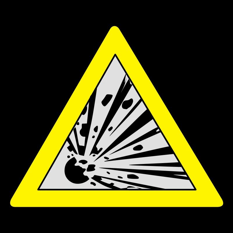 Trafic signe explosion
