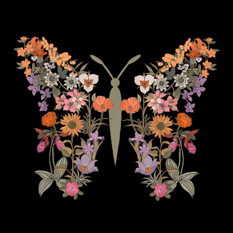 Femmes Boho Fleurs Sauvages Fleurs D’été Papillon