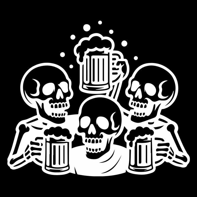 Skeleton Beer Team Funny