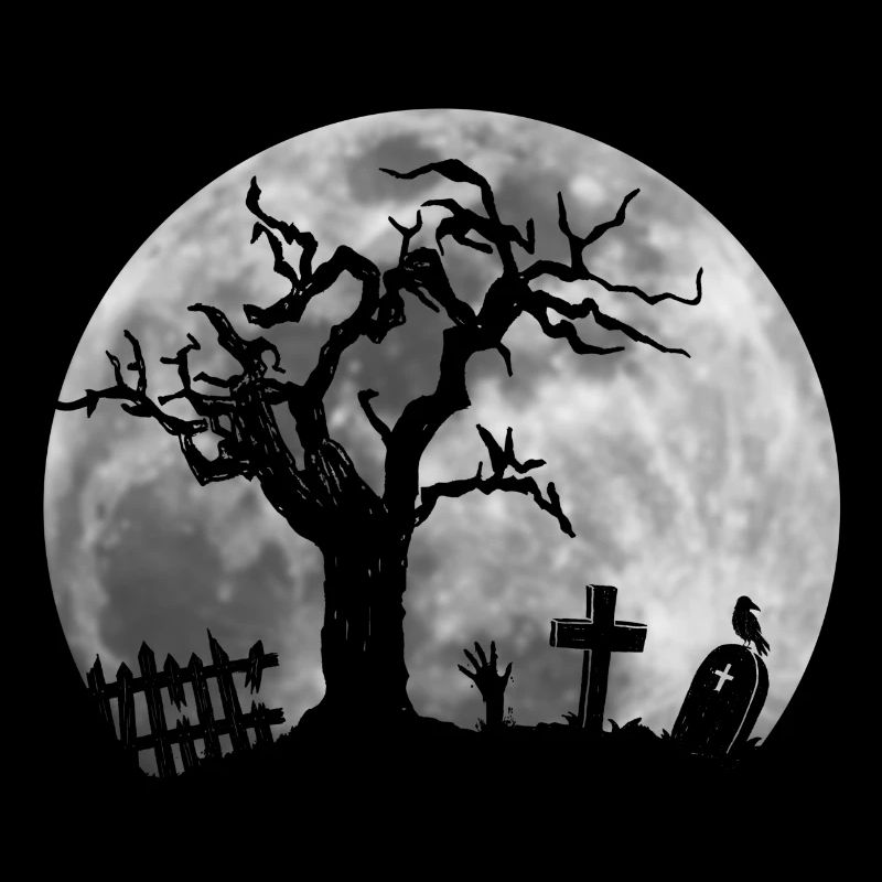 zombie lune Cimetière de l'épidémie tombe
