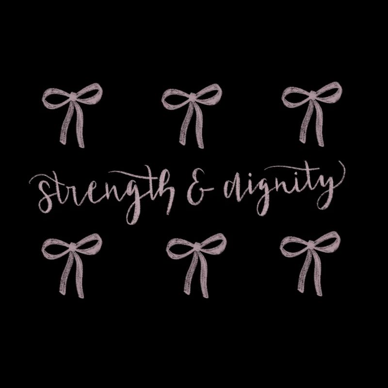 Strength & Dignity Bow design - Proverbs 31:25