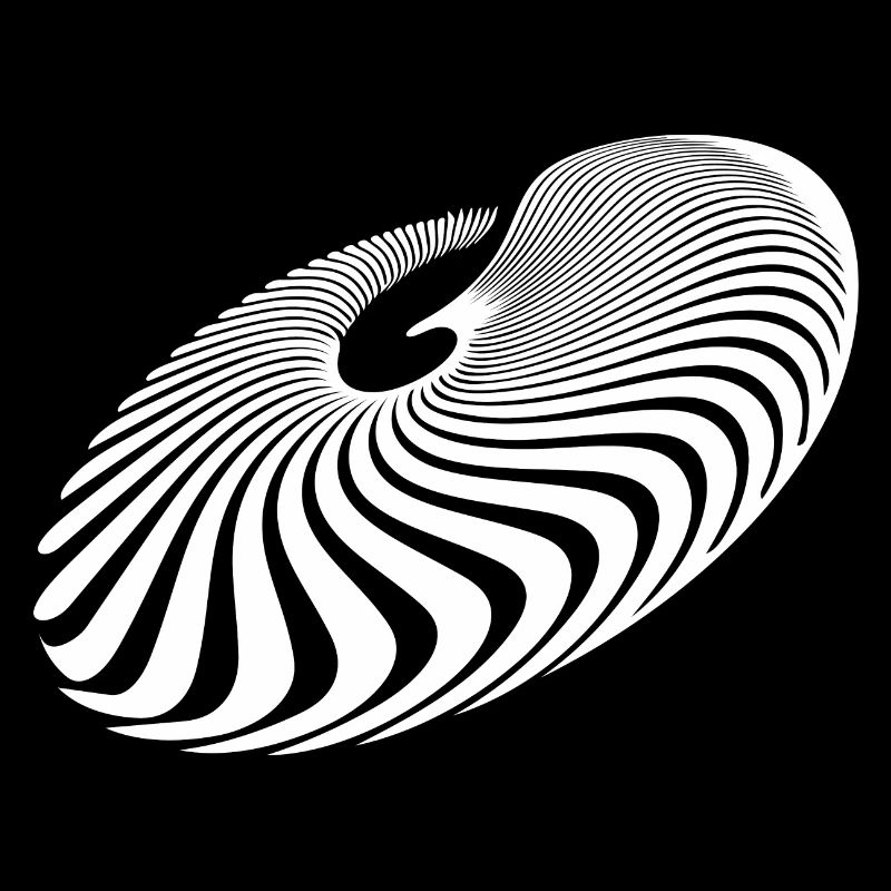 Lignes de cercle géométriques en spirale