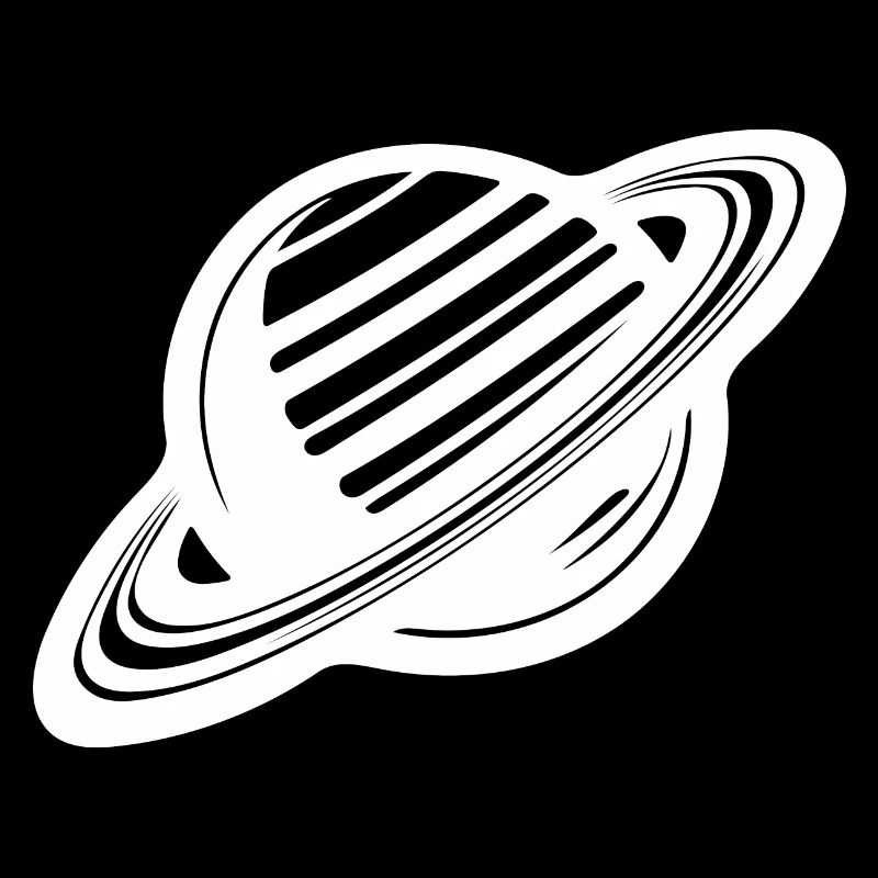 Planète aux anneaux avec système d’anneaux dans le système solaire