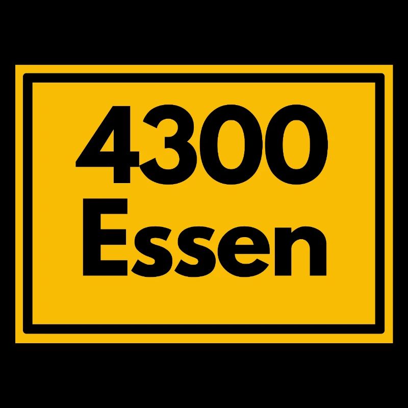 Panneau de la ville - puis rétro ancien code postal 4300 ESSEN