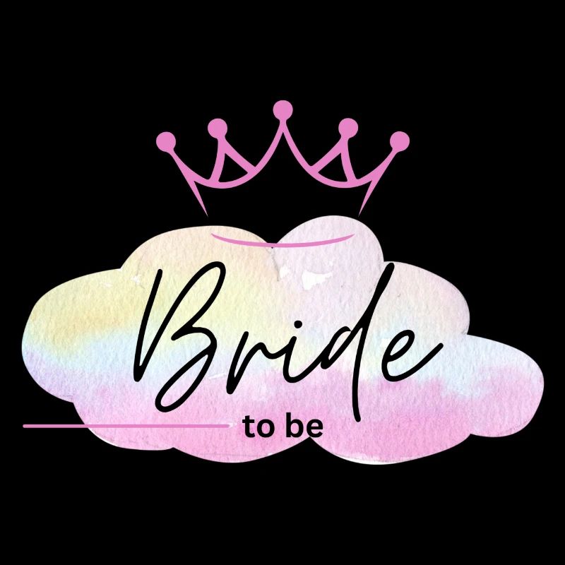 Bride to be - Regenbogen Wolke mit Krone