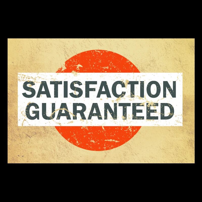 Satisfaction guaranteed retro vintage Poster